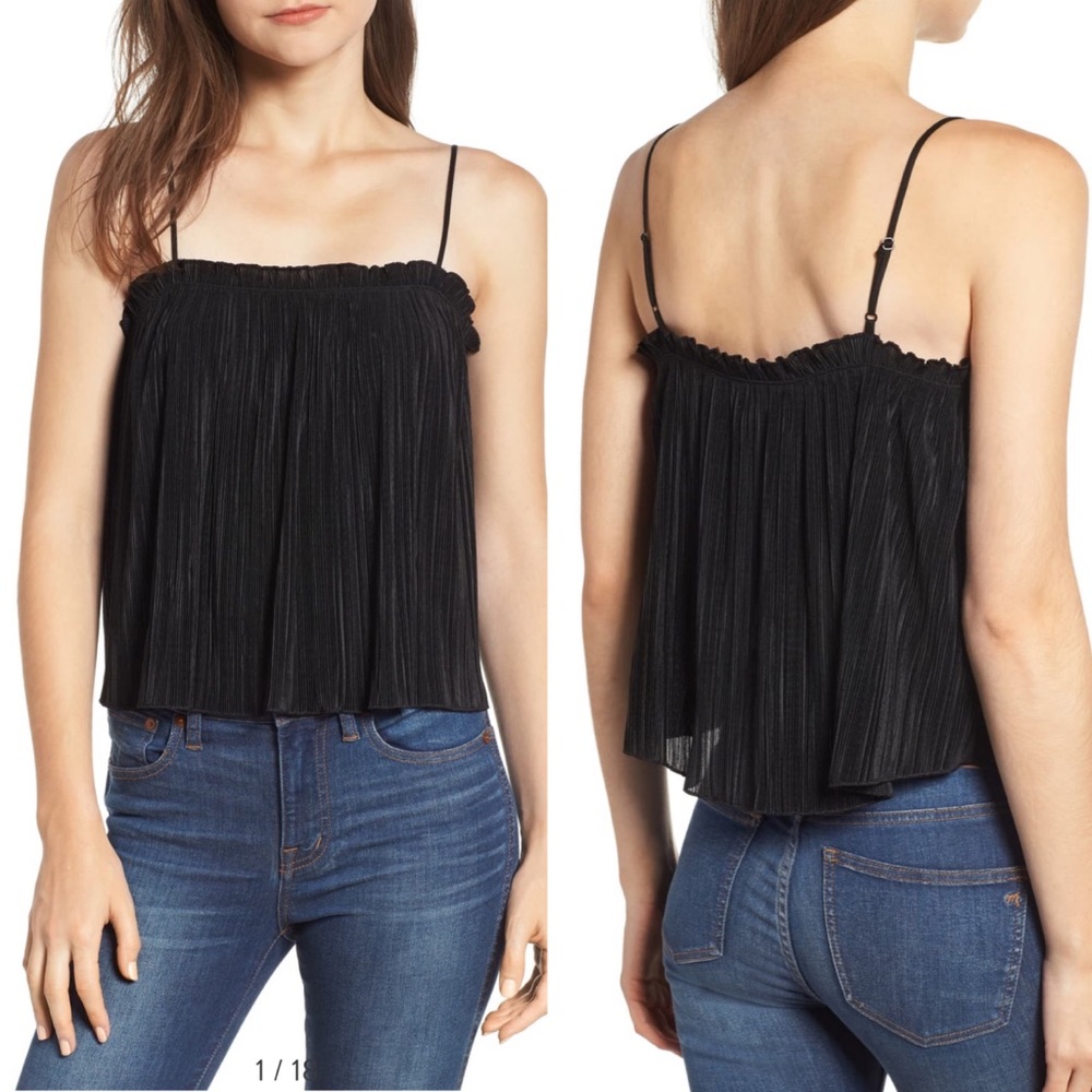 Madewell Pleated Ruffle Tank NWT